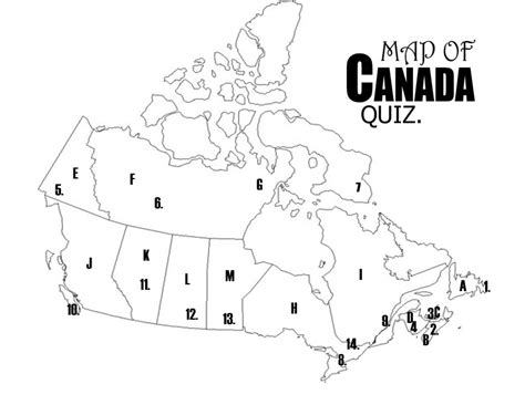 Canada Provinces And Capitals Quiz Printable Free Printable Templates