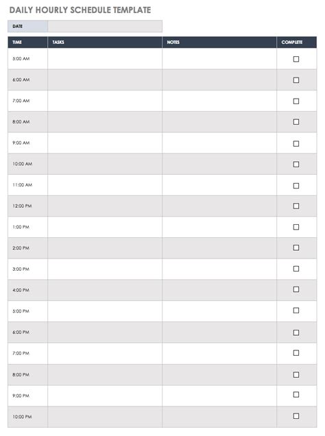 11 Hourly Schedule Template Editable Download Excel Word