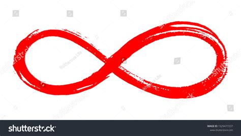 Red Grunge Infinity Symbol On White Vector De Stock Libre De Regalías