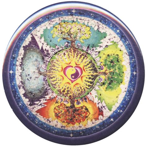 Four Seasons Mandala Button