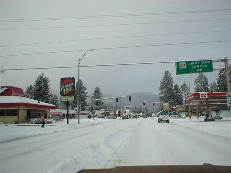Libby Mt Snow Covered Roads In Libby Montana Photo Picture Image