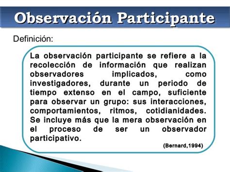 Observación Participante