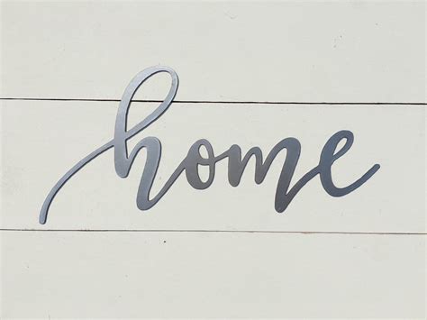 • made of cast iron with a hand painted black and white finish. home metal word sign by TheWordsmithStudio on Etsy (With ...