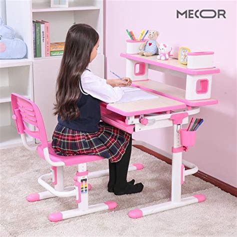 Mecor Kids Desk And Chair Set Wbookshelfchild Student School Desk