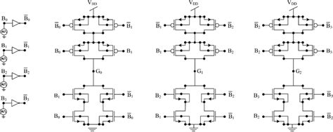 Transistor Level Schematic Of 4 Bit Binary To Gray Code Converter