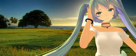Mmd Miku Tda White Dress Cry Unedited Ver By Mikuhatsune01 On