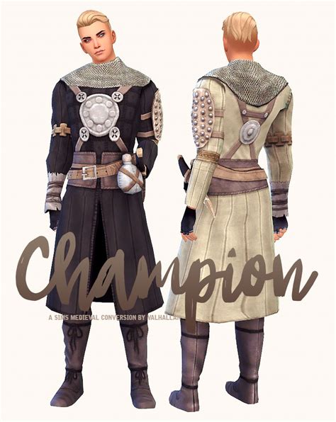 Champion A The Sims Medieval Conversion By Valhallan Medieval Outfit
