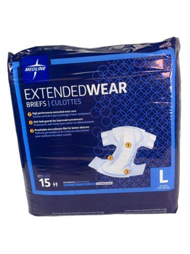 Medline Extended Wear Highcapacity Adult Incontinence Briefs 15 Ct