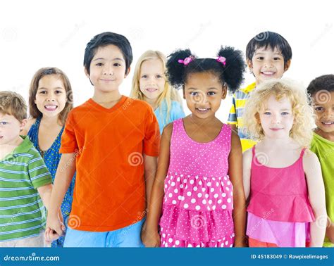 Smiling Kids Playing With Balloons Stock Photo
