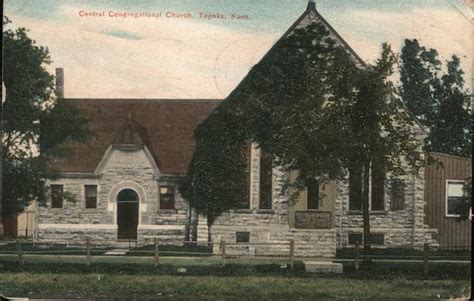 Central Congregational Church Topeka Ks Postcard