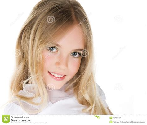 Close Up Portrait Of A Pretty Little Girl Stock Image