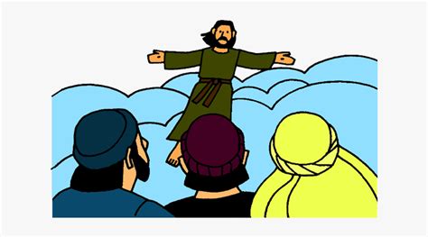 Jesus Ascending To Heaven Cartoon Free Transparent Clipart Clipartkey
