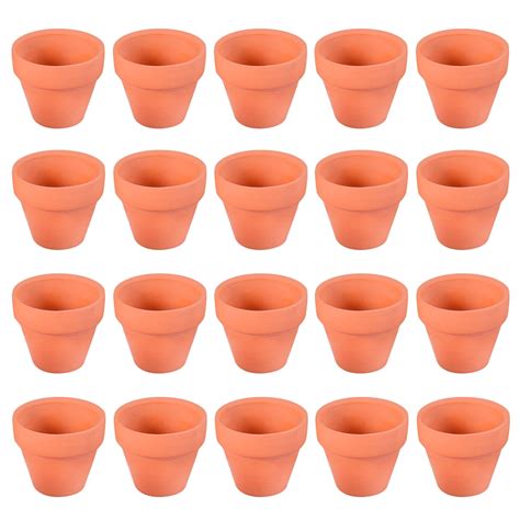 Nuolux 20pcs Small Mini Terracotta Pot Clay Ceramic Pottery Planter