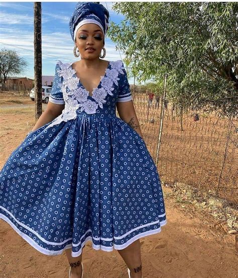 Lesotho Shweshwe Dresses Styles Shweshwe Dresses Sotho Traditional Dresses South African