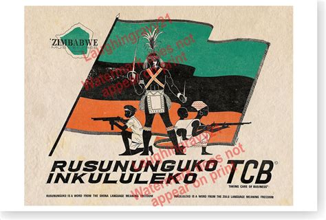 Rhodesia Zimbabwe Must Be Free Independence Rhodesian Bush War Poster