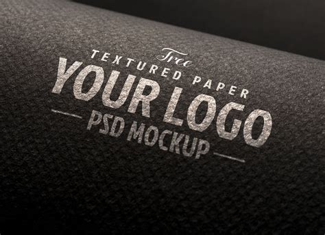textured paper logo mockup psd set good mockups