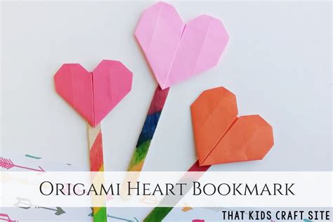 Cute Origami Heart Bookmark For Valentines Day That Kids Craft Site