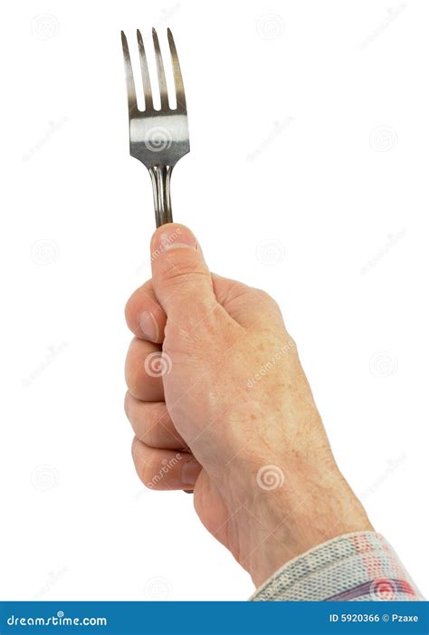 Hand Holding A Fork Stock Photo Image Of Human Person 5920366