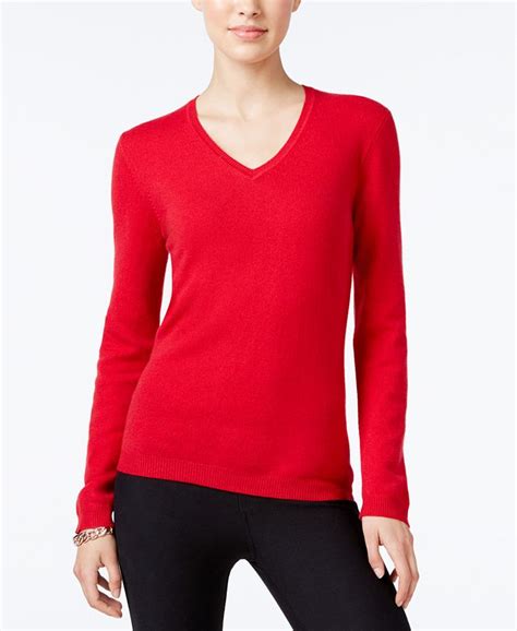 Charter Club Cashmere V Neck Sweater Created For Macys Macys