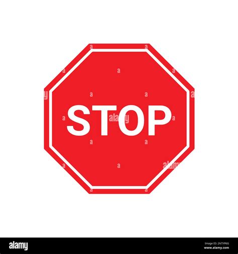 A Stop Sign On A White Background A Stop Sign On A White Background