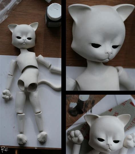 Cat Project To Be Or Not To Be By Re Main Dolls Handmade Clay Dolls