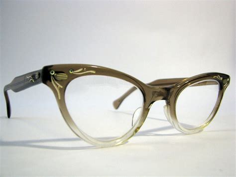 Vintage Cat Eye 1950s Rhinestone Glasses Womens By Molecularmodern