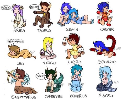 12 Signs Of Zoadic By Elenamp On Deviantart Zodiac Characters Anime
