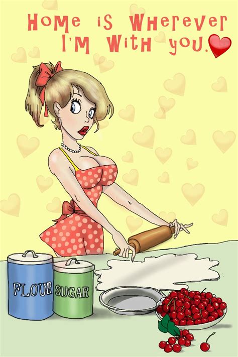 woman get in the kitchen and make me some pie pin up art