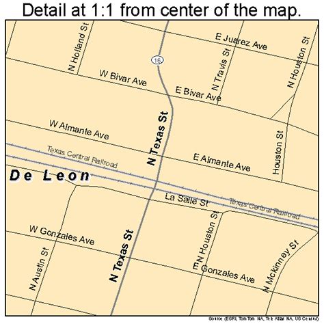 De Leon Texas Street Map