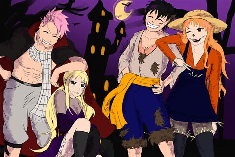 Crossover Piece Fairy Tail And One Piece Halloween 2021 Media R