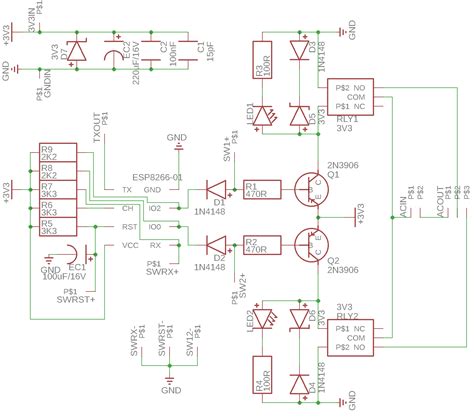 The Schematic Esp01 Dual Relay