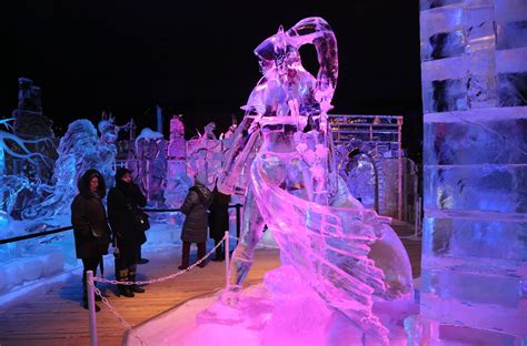 Ice Sculptures Dazzle At Annual Festival