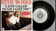 1984 - Stevie Wonder - I Just Called To Say I Love You - Vinyle 45T LP ...