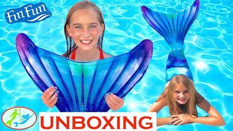 The Unboxing Of A Fin Fun Mermaid Tail Watercolor Waves Theekholms