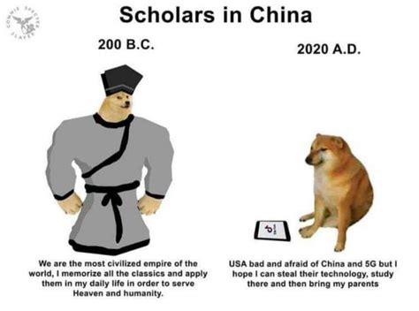 China Scholars Swole Doge Vs Cheems Know Your Meme