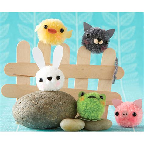 Kids can create their very own cuddly canine critters out of yarn with thi. Klutz Mini Pom Pom Pets