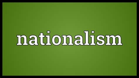 Nationalism Meaning Youtube
