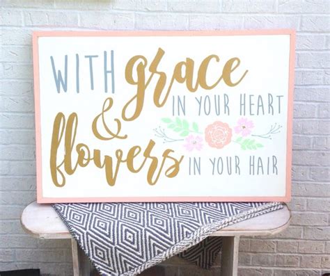 Items Similar To With Grace In Your Heart 3x2 Wood Sign
