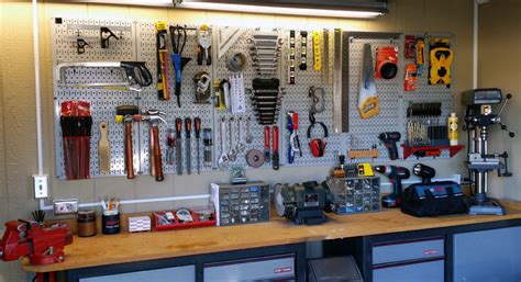 Wall Control Gray Garage Pegboard For Tool Storage