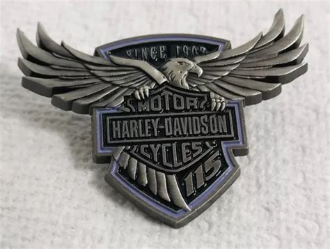 Harley Davidson 115th Anniversary Pin Soaring Eagle With Bar And Shield