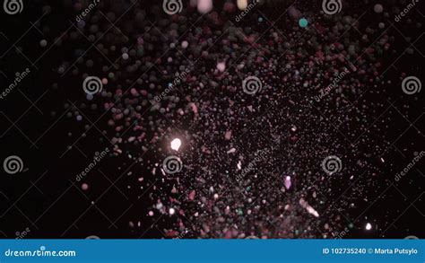 Realistic Glitter Exploding On Black Background Stock Photo Image Of