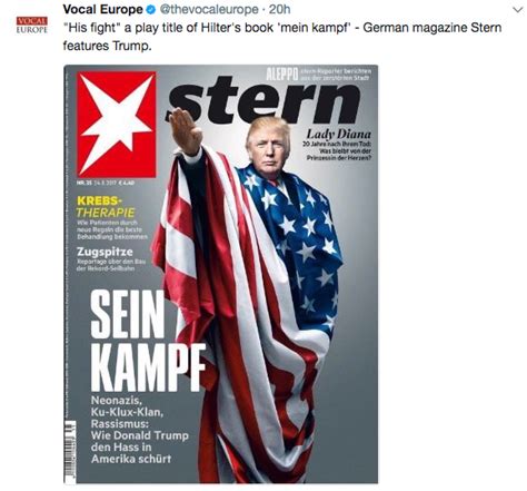 German Magazine Depicts Trump Giving Nazi Salute Politico