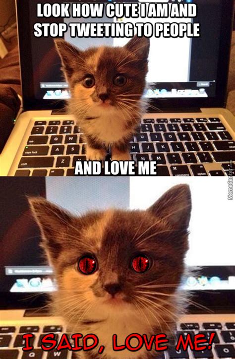 Thats A Cute Cat Nervous Laughter Help Me By Mhm Meme Center