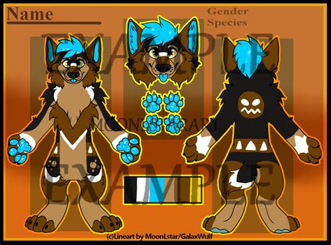 Caninek9 Base Fursona Reference Sheet Toony Etsy