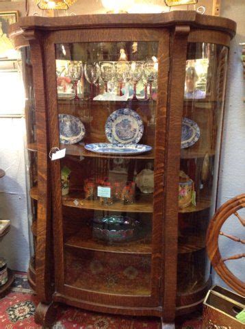 Discover glass display cabinets, glass display case and glass curio cabinets at fgm. antique oak curio cabinet - rounded glass doors--beautiful ...