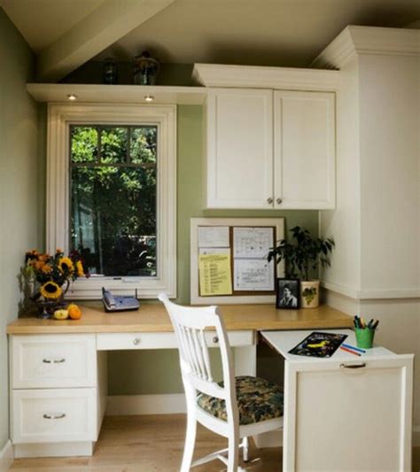 Small Office With Rollout Side Desk Home Office Design