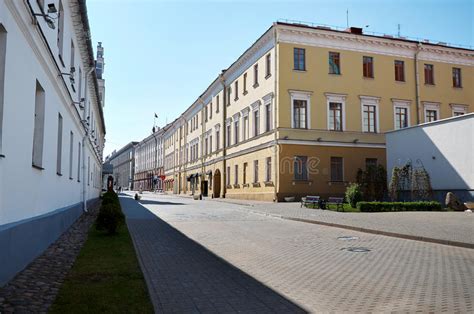Belarus Town Houses On The Streets Of Minsk May 21 2017 Editorial