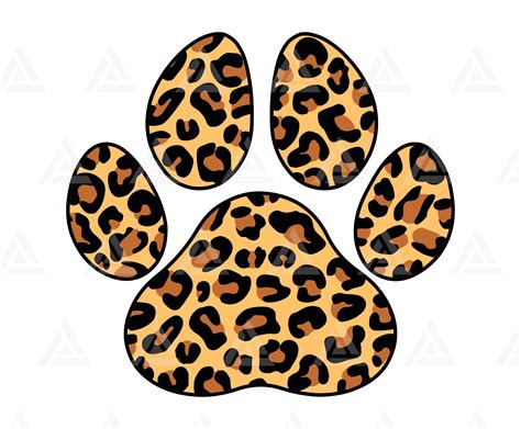 Leopard Paw Print Stencil