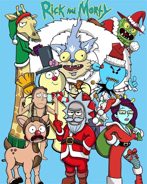Rick And Morty X Christmas Collection Armadura Cosplay Anime Estampado