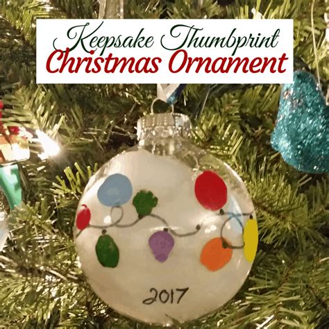 Easy Keepsake Thumbprint Christmas Ornament ~ The Moody Blonde